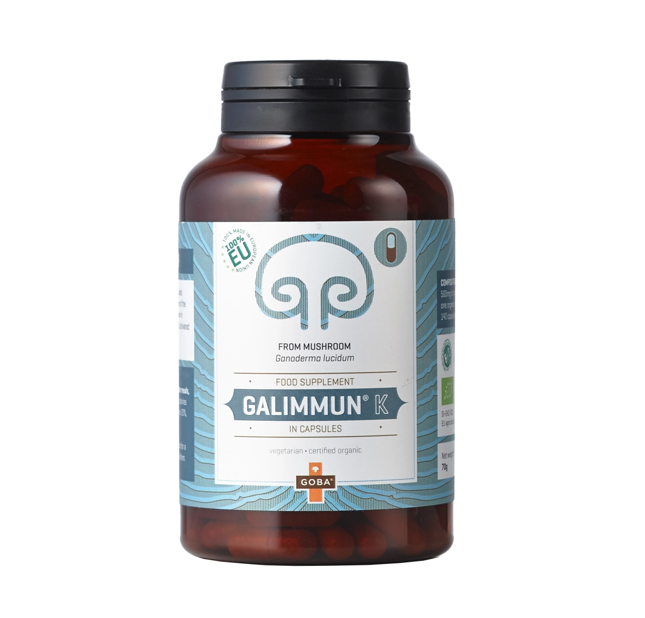 Goba BIO Galimmun® K - Reishi Pulver (140 Kapseln) Goba BIO Galimmun® K - Reishi Pulver (140 Kapseln)