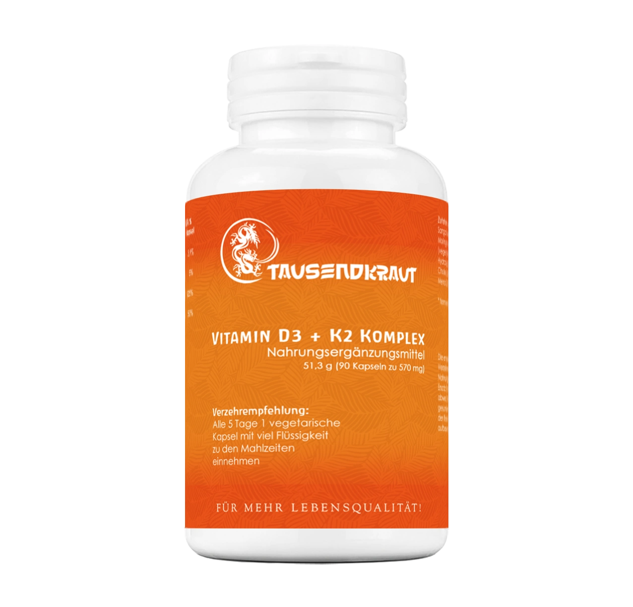 Vitamin D3 + K2 Komplex (90 Kapseln) Vitamin D3 + K2 Komplex (90 Kapseln)